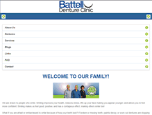 Tablet Screenshot of battelldentureclinic.com